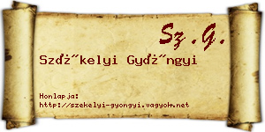 Székelyi Gyöngyi névjegykártya