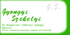 gyongyi szekelyi business card